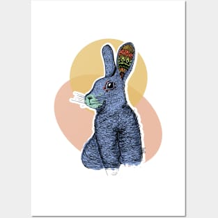 Lucky Bunny illustration Posters and Art